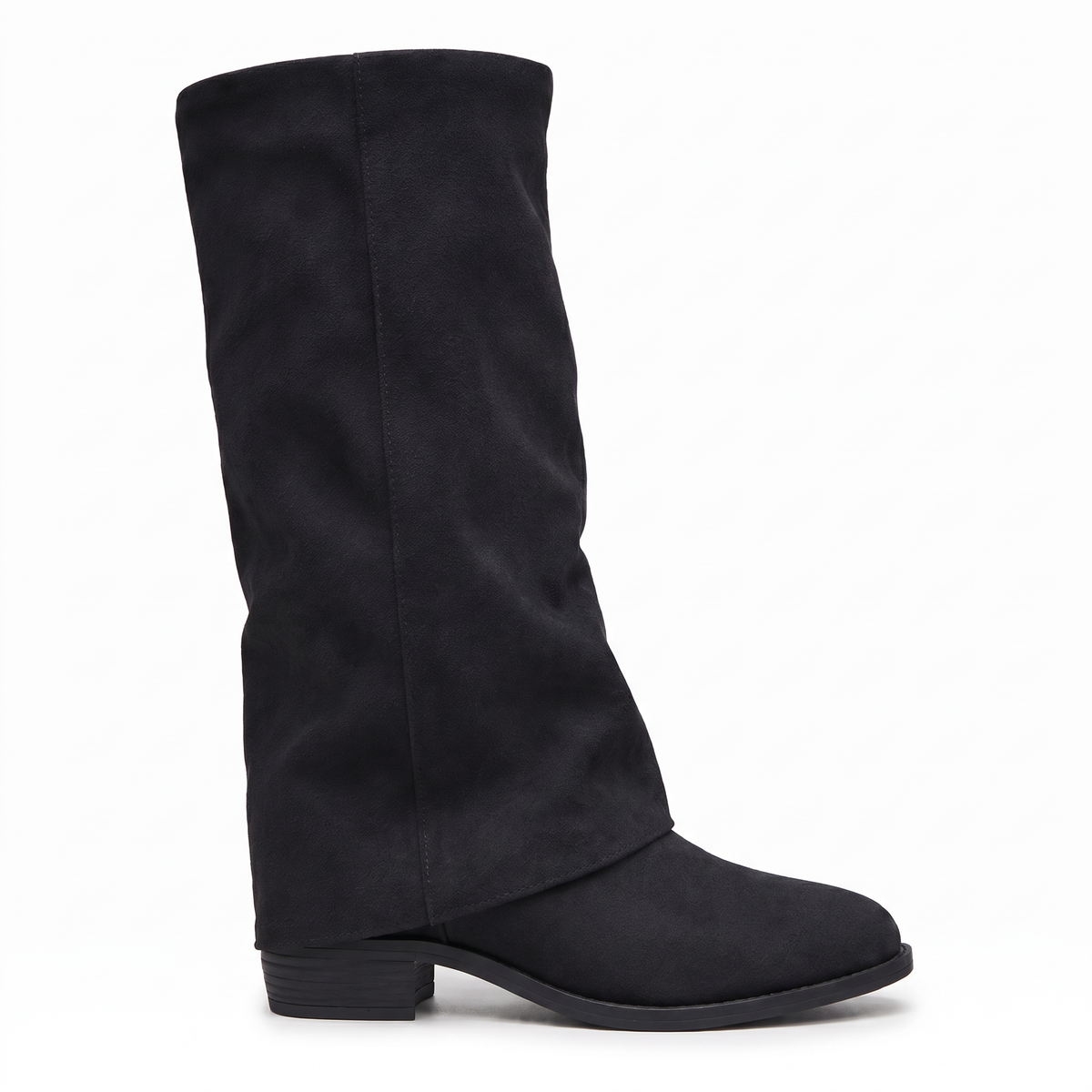 Kelly Womens Suede Knee High Boots Block Heel