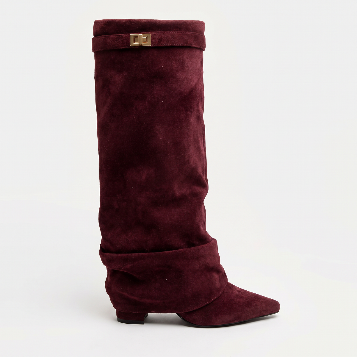 Andrea Womens Buckle Knee High Boots