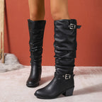 Brynn Womens Slouch Buckle Tall Boots