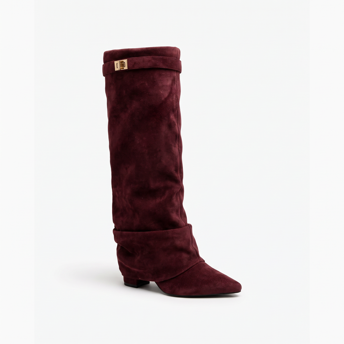 Andrea Womens Buckle Knee High Boots
