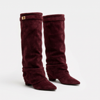 Andrea Womens Buckle Knee High Boots