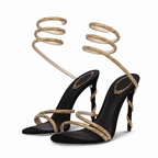 Jean Womens Rhinestone Strap Stiletto Heels