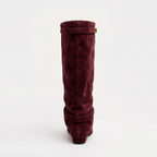 Andrea Womens Buckle Knee High Boots
