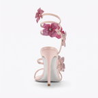 Autumn Womens Floral Rhinestone Stiletto Heels
