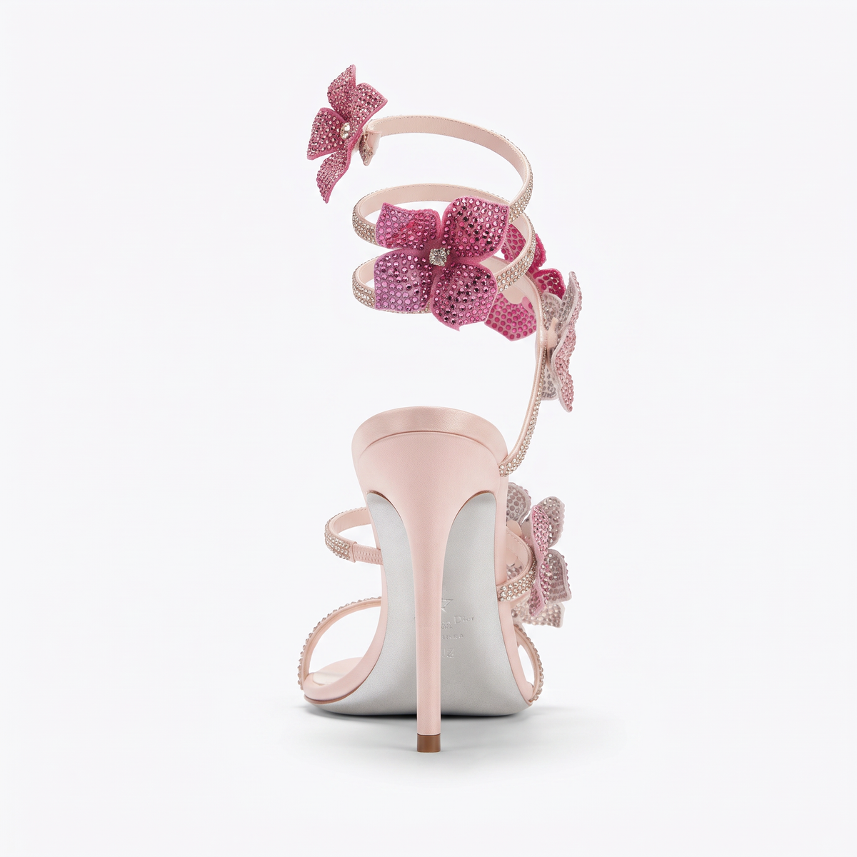 Autumn Womens Floral Rhinestone Stiletto Heels