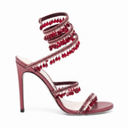 Linda Womens Crystal Wrap Heels