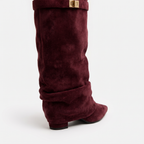 Andrea Womens Buckle Knee High Boots
