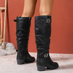 Brynn Womens Slouch Buckle Tall Boots