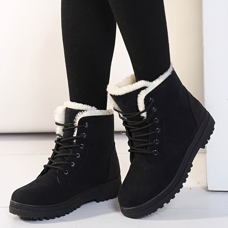 Elsa Womens Cozy Lace-Up Ankle Boots