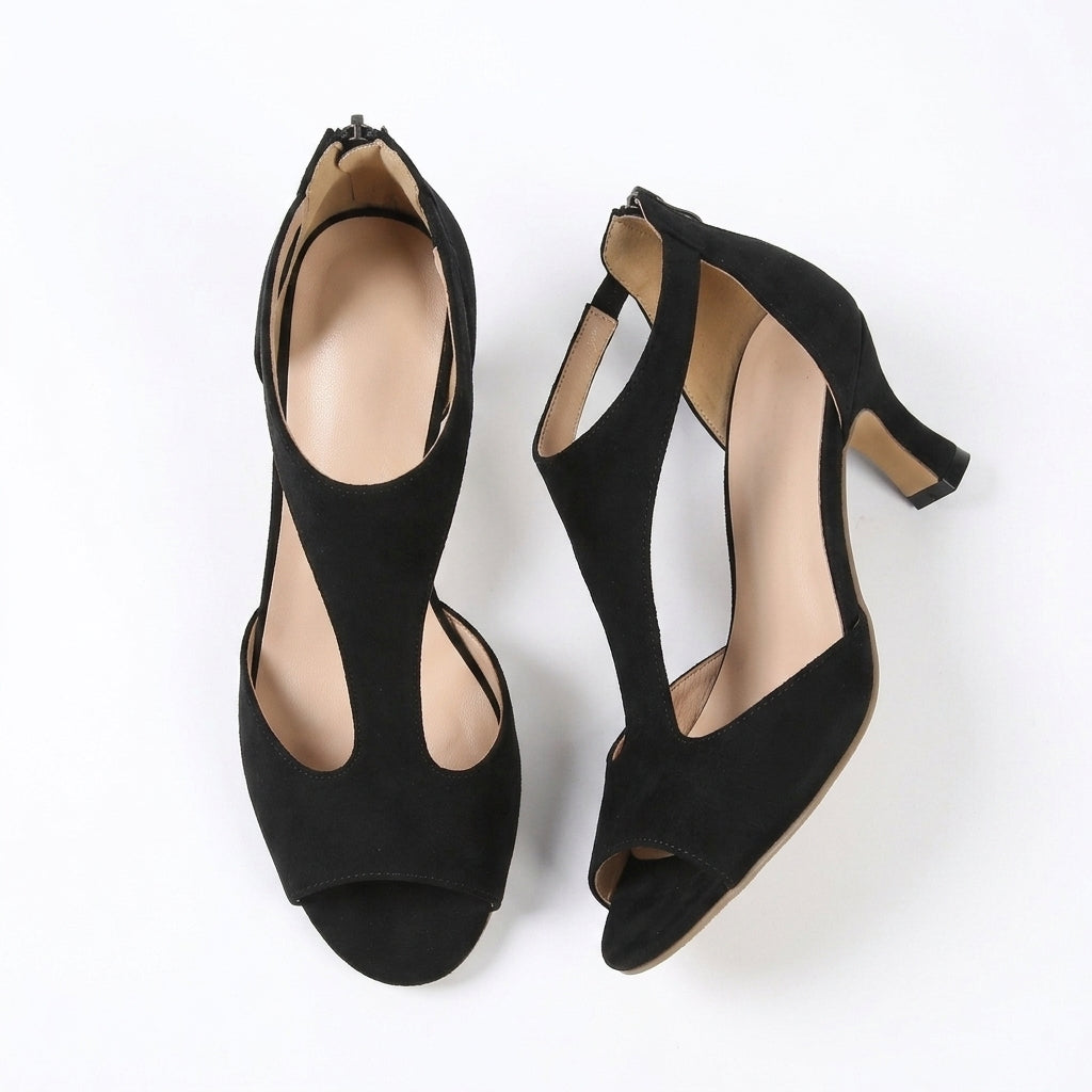 Olivia Womens Orthopedic Heeled Sandals Comfortable Block Heel