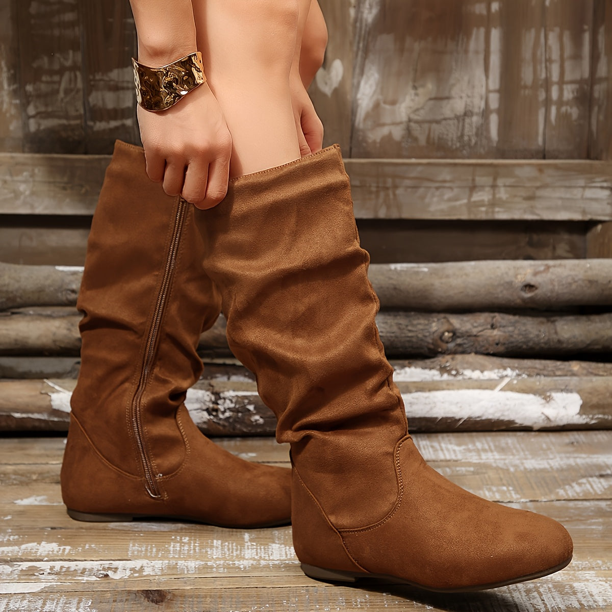 Juliet Womens Slouched Mid-Calf Boots