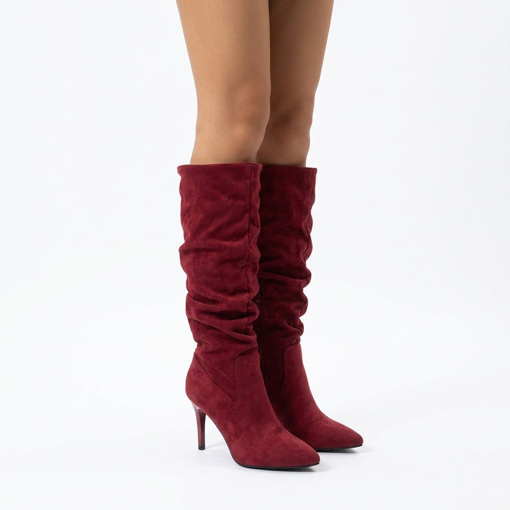 Opal Womens Pointed Toe Slouchy Stiletto Boots