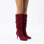 Opal Womens Pointed Toe Slouchy Stiletto Boots