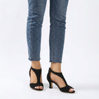 Olivia Womens Orthopedic Heeled Sandals Comfortable Block Heel