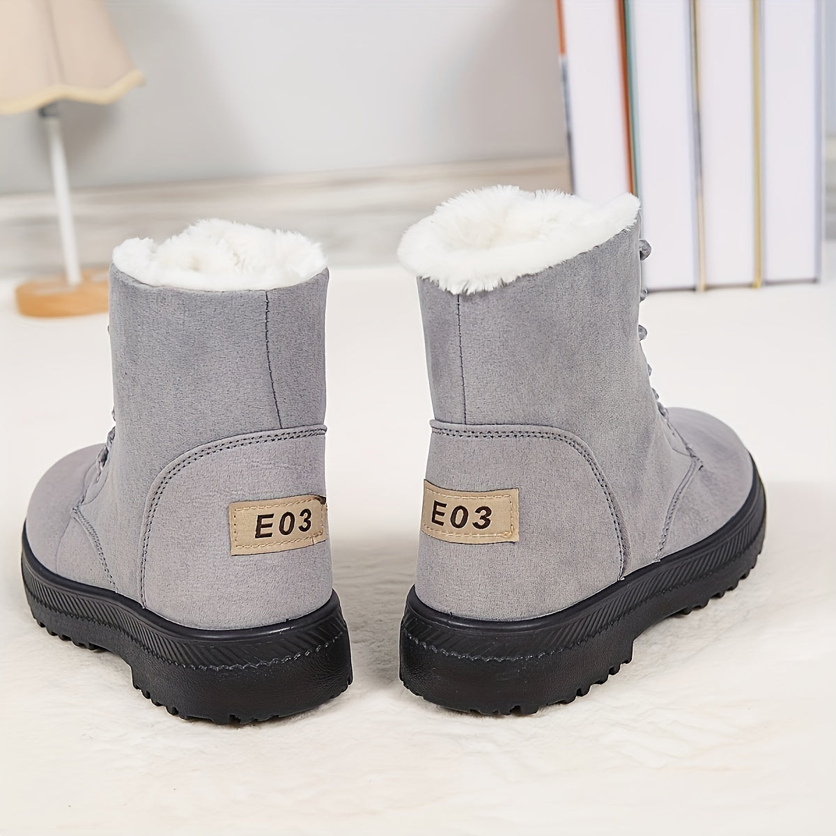 Elsa Womens Cozy Lace-Up Ankle Boots