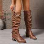 Brynn Womens Slouch Buckle Tall Boots