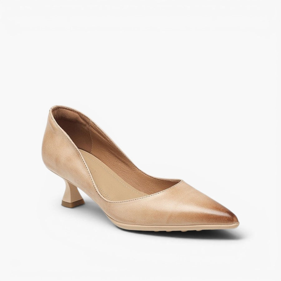 Calenne | Women's Leather Kitten Heels