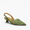 Kaelis | Women's Woven Leather Slingback Heels