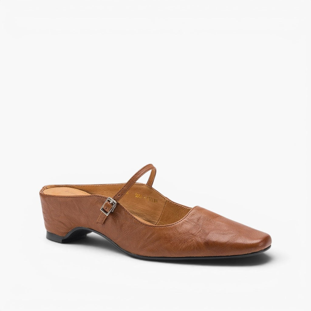 Sera | Women's Square-Toe Leather Mules