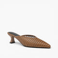 Velisse | Women's Woven Leather Heel Mules