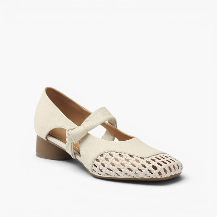 Caelia | Women's Woven Leather Mary Janes
