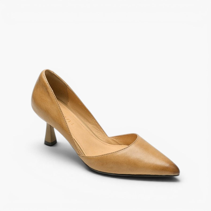 Loréne | Women's Curve Leather Heels