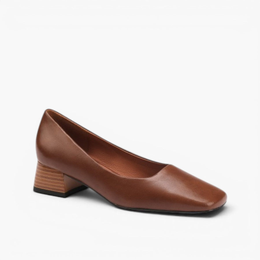 Norvyn | Women's Square Leather Pumps