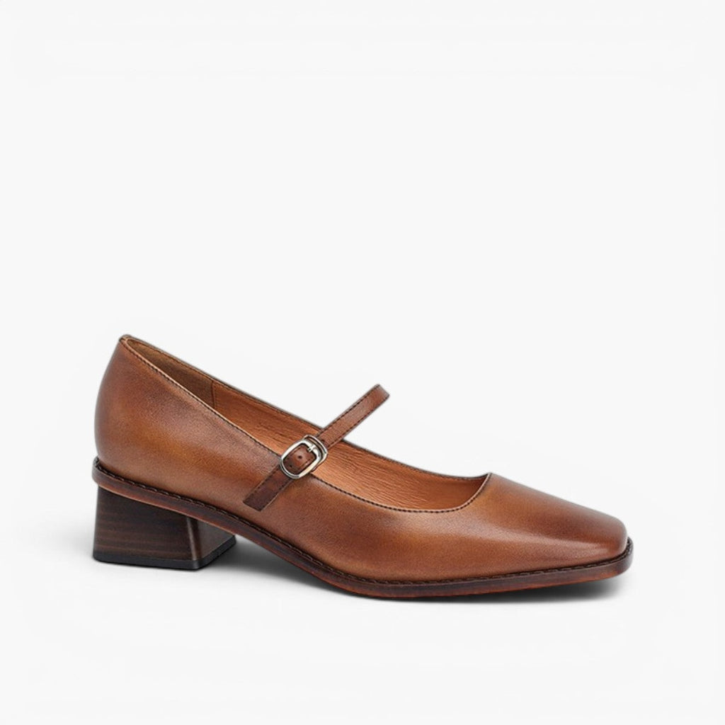 Cirelle | Women's Strap Leather Mary-Jane Heels