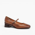 Cirelle | Women's Strap Leather Mary-Jane Heels