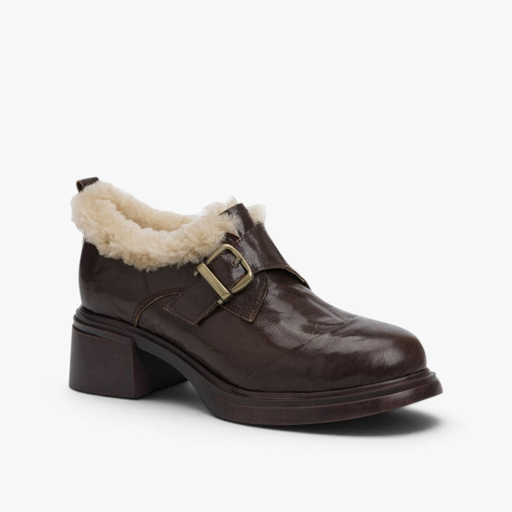 Ellesmere | Women's Shearling Leather Oxford Heels