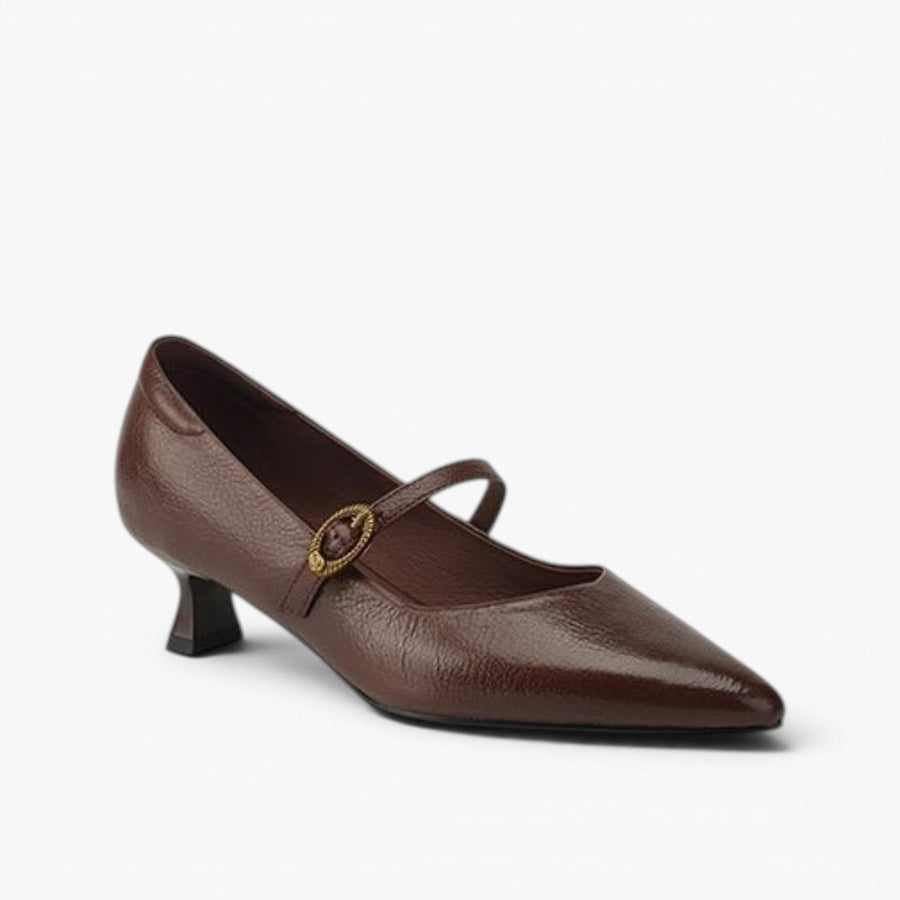 Eloria | Women's Leather Kitten Heels