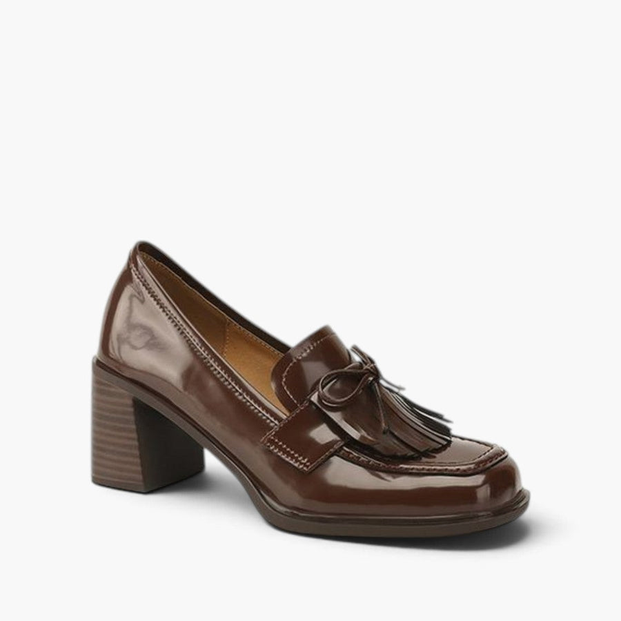 Maren | Women's Tassel Leather Loafer Pumps