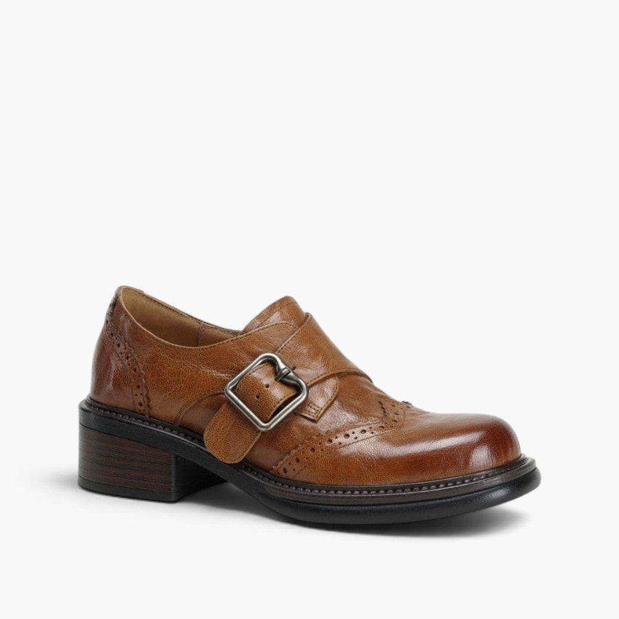Tessa | Women's Monk-Strap Leather Brogues
