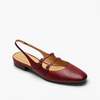 Norvie | Women's Leather Slingback Mary Jane Flats