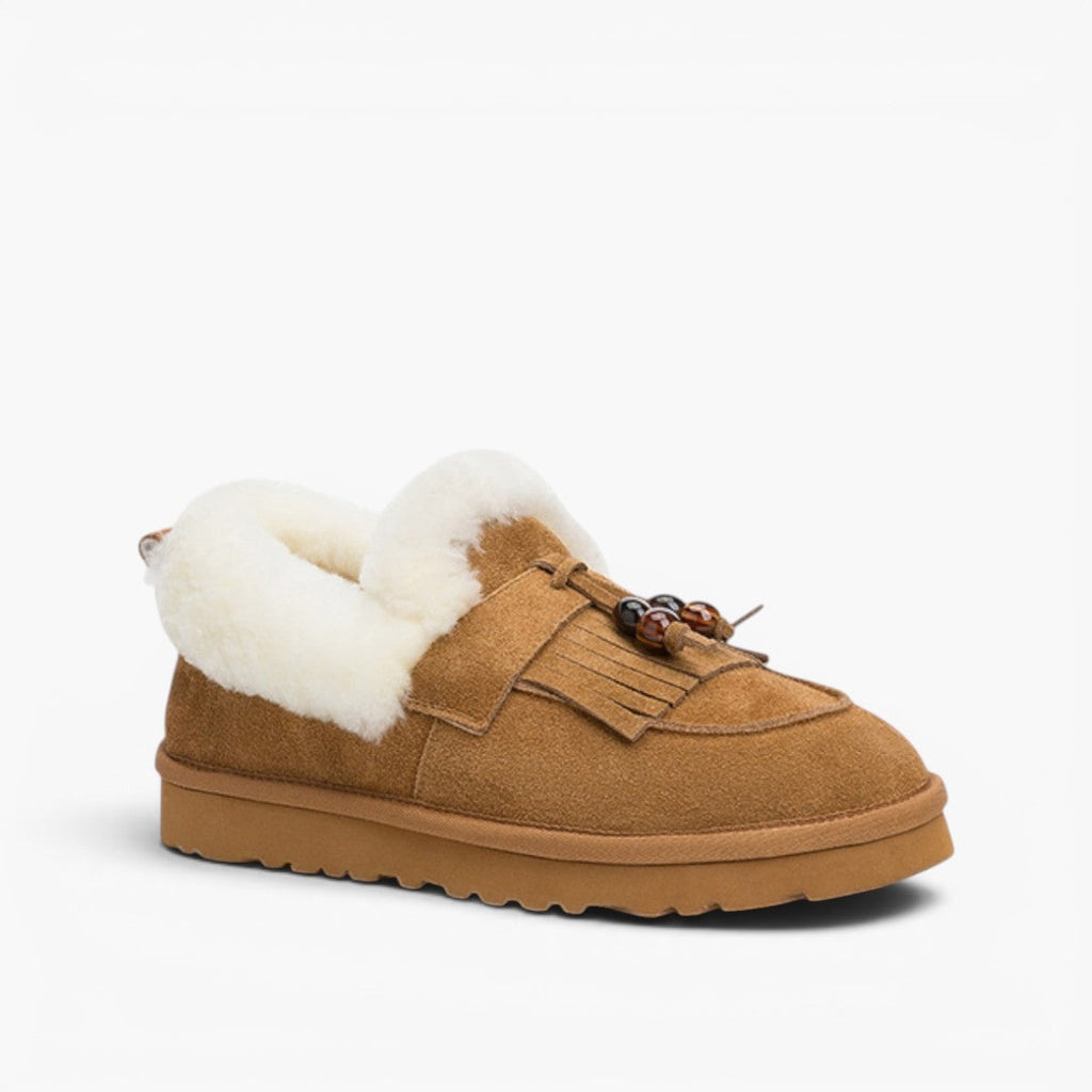 Marsett | Women's Shearling Suede Loafers