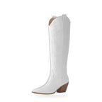 Eliza | Women's Embroidered Knee-High Boots