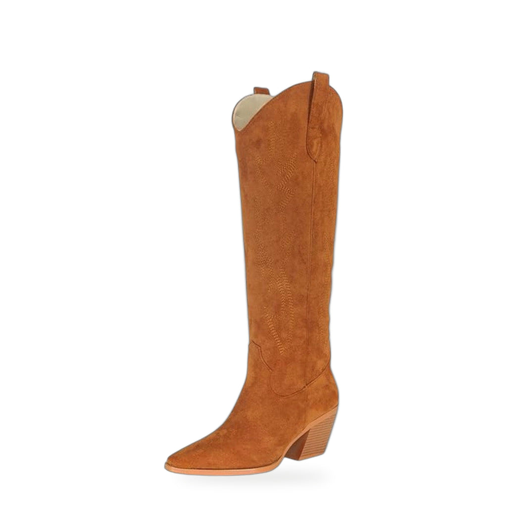 Eliza | Women's Embroidered Knee-High Boots