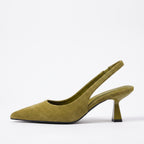 Cora | Women's Pointed-Toe Faux Leather Slingbacks