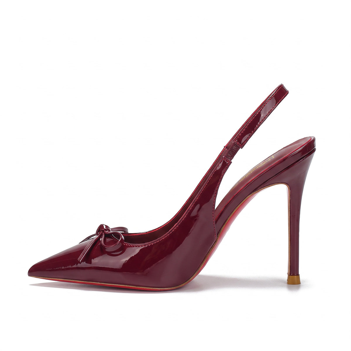 Catherine | Women's Bow Knot Faux Leather Slingbacks