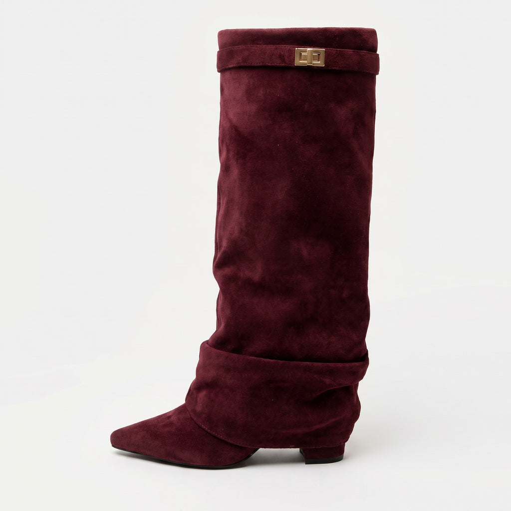 Andrea | Women's Buckle Knee-High Boots