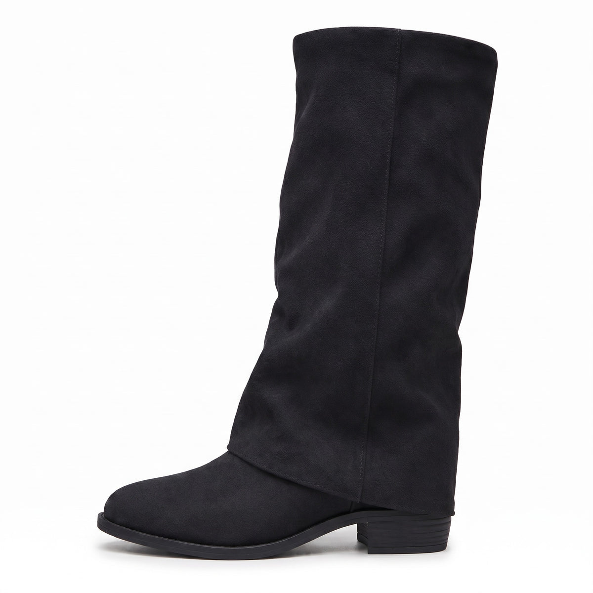 Kelly | Women's Fold-Over Suede Knee-High Boots
