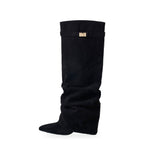 Celeste | Women's Slouchy Fold-Over Knee-High Boots