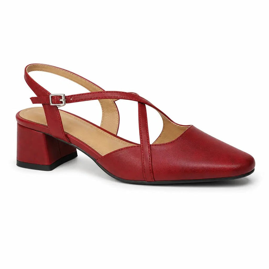 Helen | Women's Square-Toe Leather Slingbacks