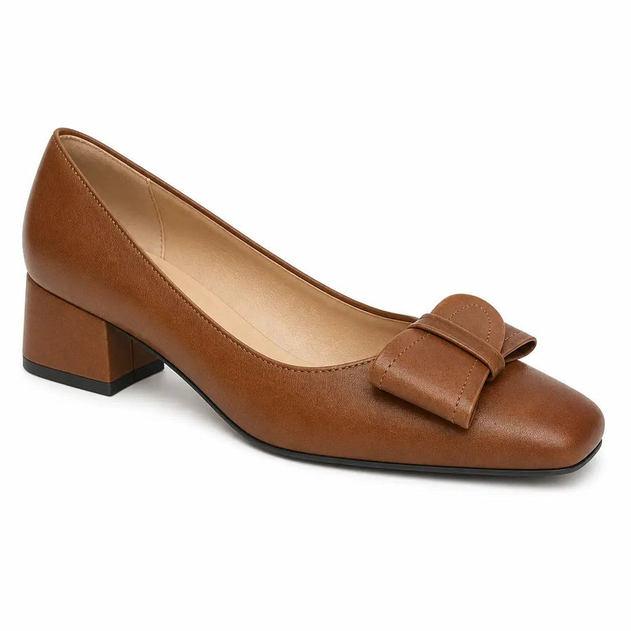 Roselle | Women's Square-Toe Leather Pumps