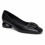 Ivy | Women's Square-Toe Leather Flats