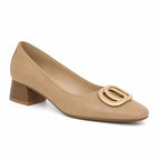 Lois | Women's Square-Toe Leather Heels