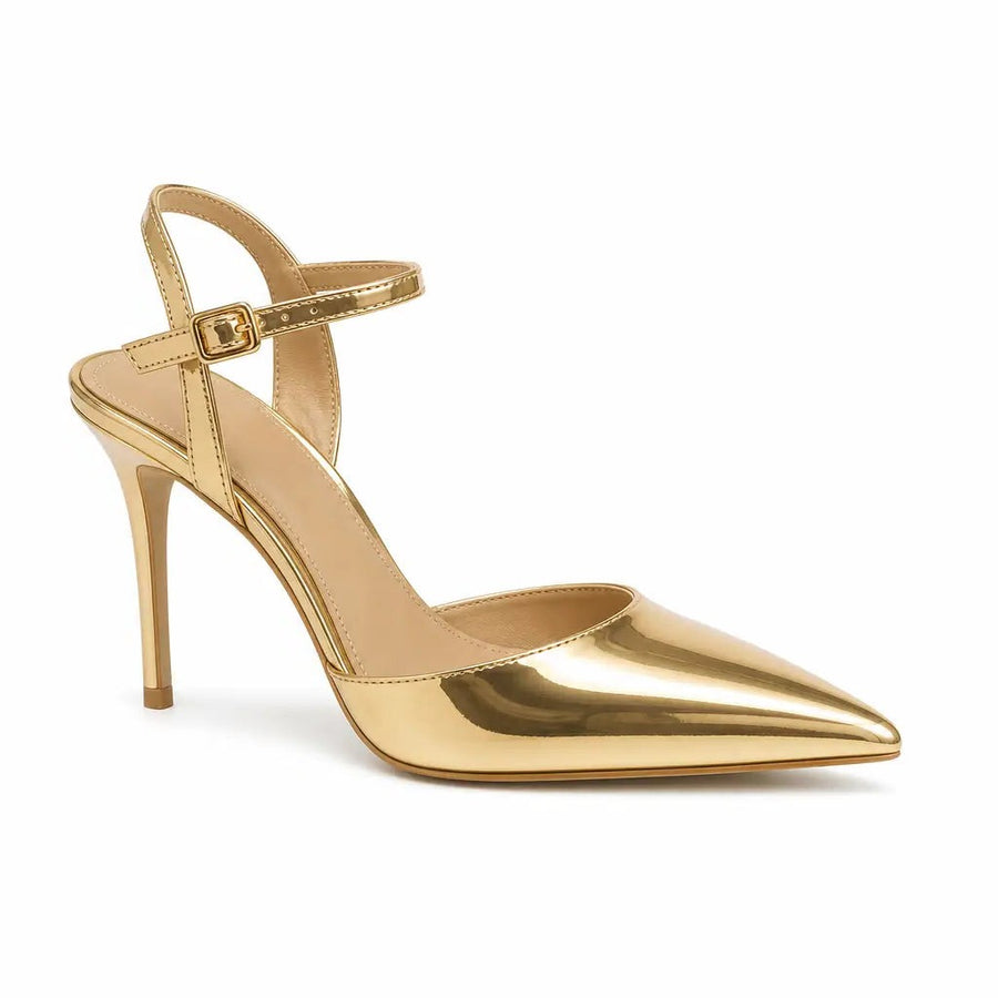 Lillian | Women's Metallic Ankle Strap Heels