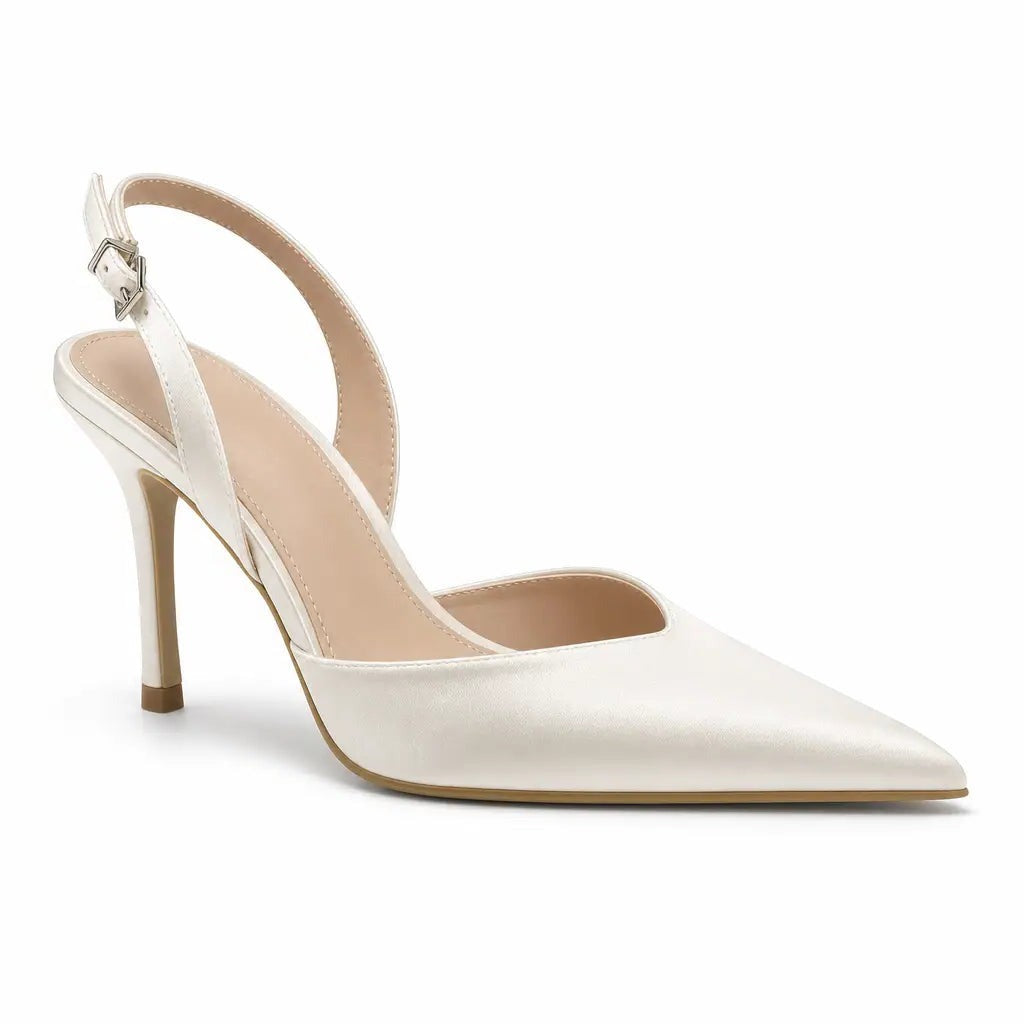 Georgia | Women's Pointed Toe Silk Slingbacks