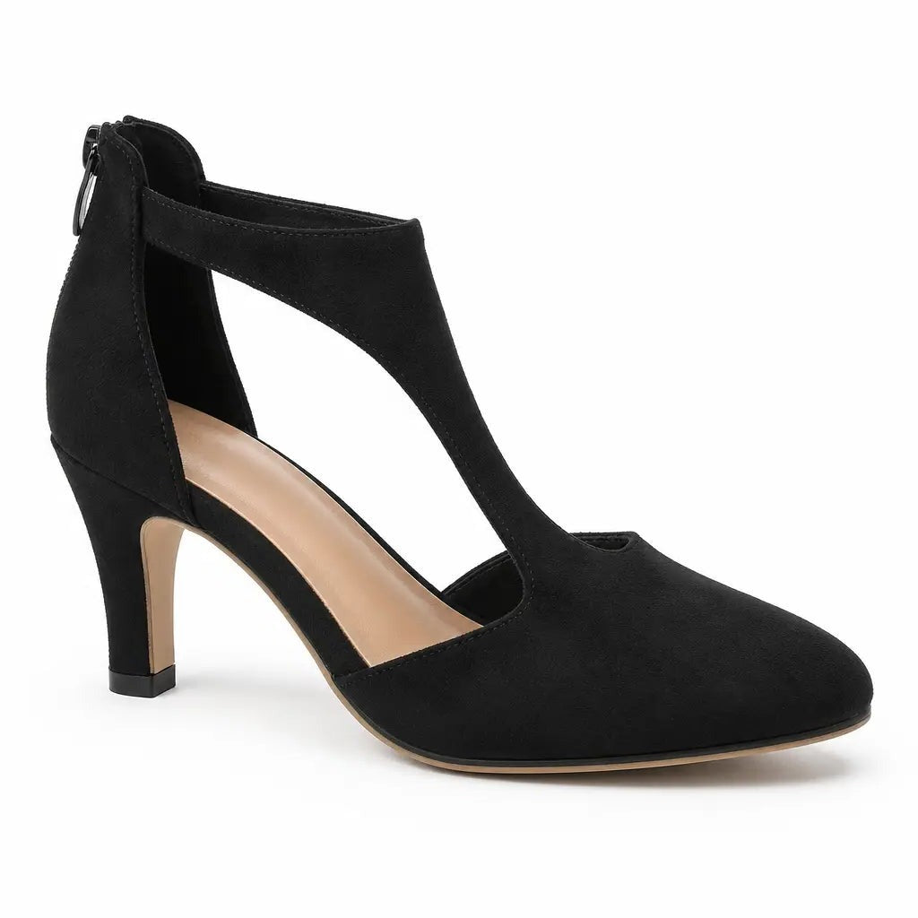 Olivia | Women's Suede Block Heel Sandals