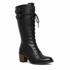Grace | Women's Tall Lace-Up Boots Square Heel